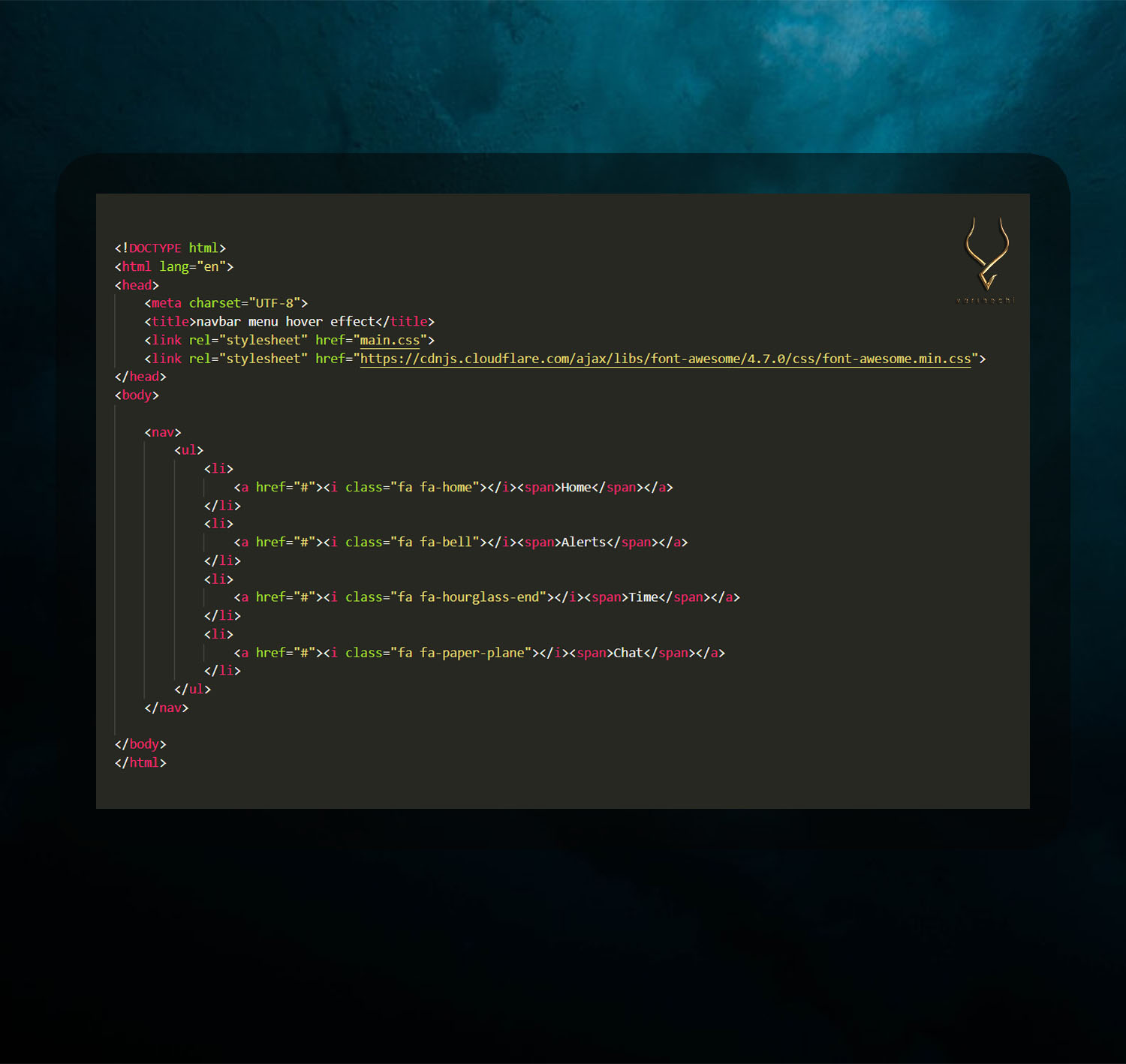 Navbar Menu with HTML and CSS